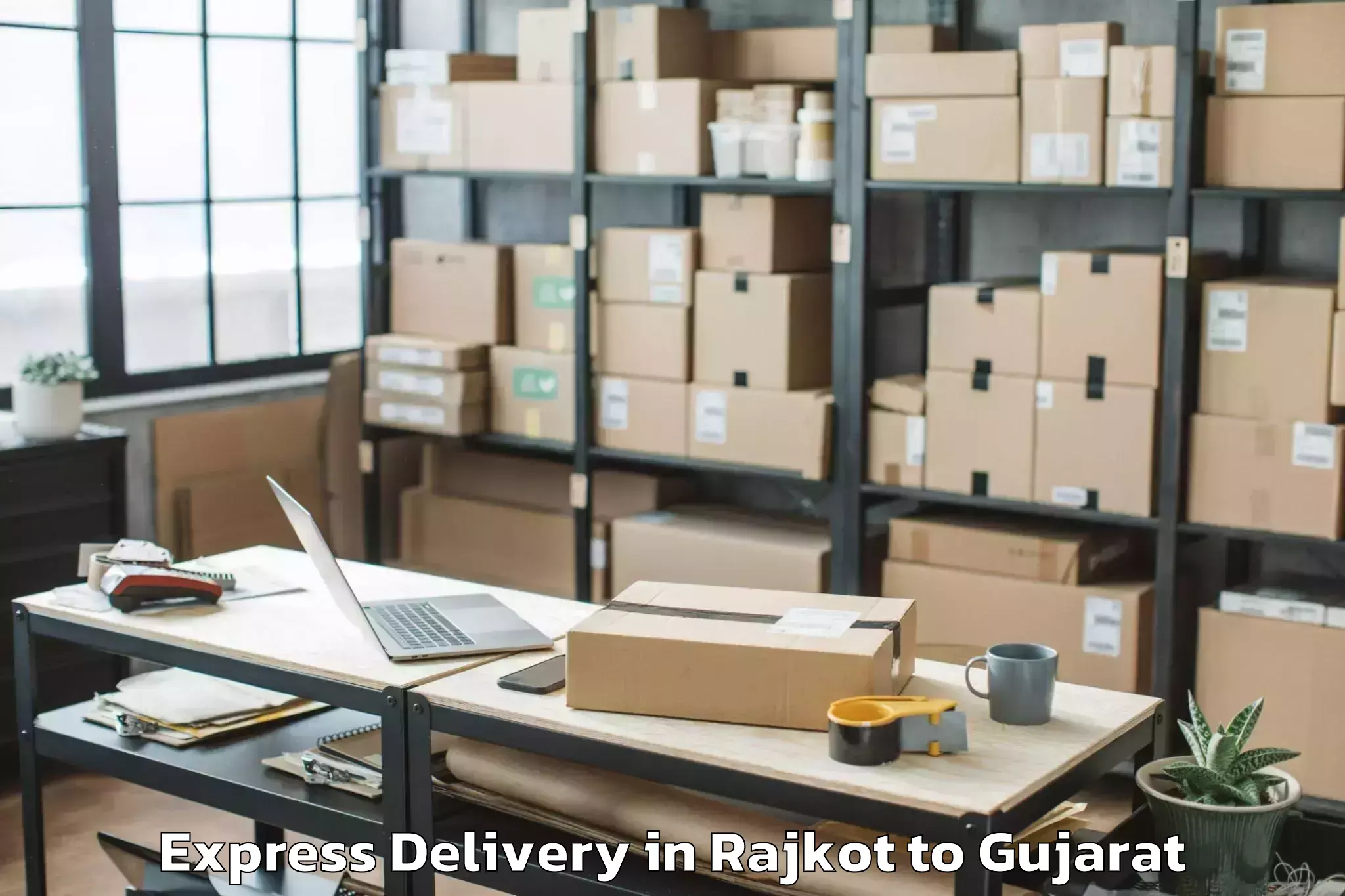 Expert Rajkot to Mahudha Express Delivery